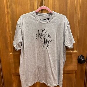 Unisex Gray "Art is Life" T-Shirt - XL